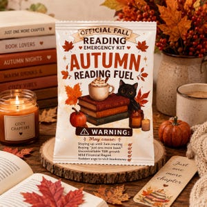 Autumn Reading Surprise Bag, Cosy Book Lover Gift, Bookish Mystery Bag, Fall Reading Gift, 10+ Reader Treats