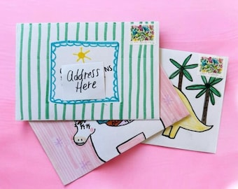Kid Friendly Snail Mail Club-your child receives an encouraging letter, stickers, and art