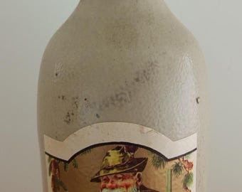 Ceramic bottle of Vorarlberger Kräuterbrand German liqueur, antique 05