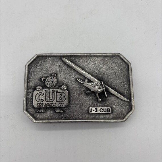 Vintage 1975 J-3 The New Cub Piper Aircraft Corp Belt Buckle Piper air plane