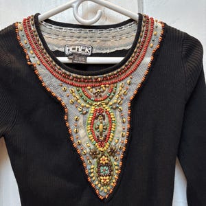 Veste en jean Takako Sakon Collection Berek2 taille XL perles