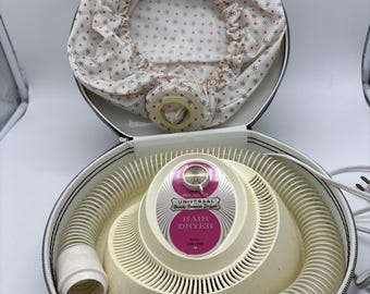 Universal Portable Hair / Nail Dryer  1960 Original Case Vintage Salon
