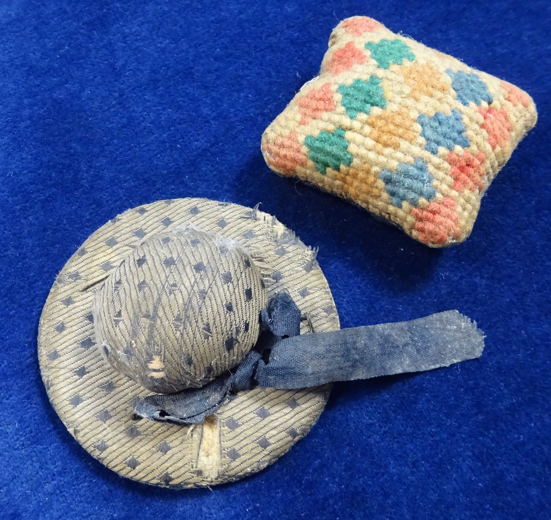 Two Small Vintage/antique Pin Cushions Hat Etc Etsy