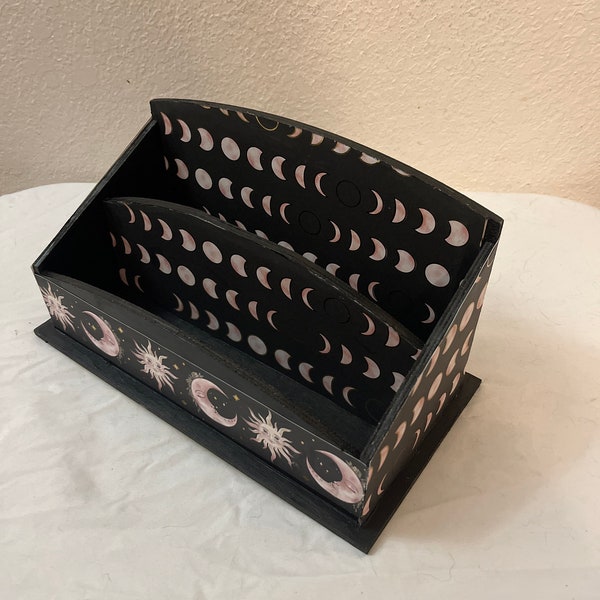 Moon Phases Celestial Decor Desk Makeup Organizer