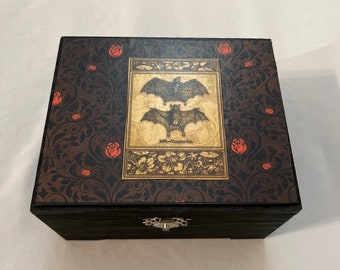 Victorian Bat Keepsake Box Gothic Decor