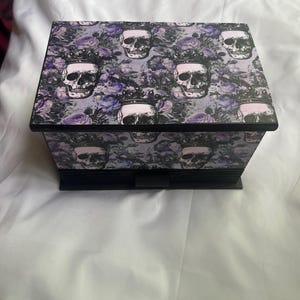 Royal Skulls Jewelry Box Crystal Storage Organizer Gothic Decor