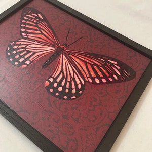 Red Butterfly Hanging Wall Decor Gothic Woodland Home Decor image 4