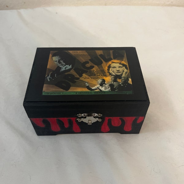 Dracula Stash Box Classic Vintage Horror Decor