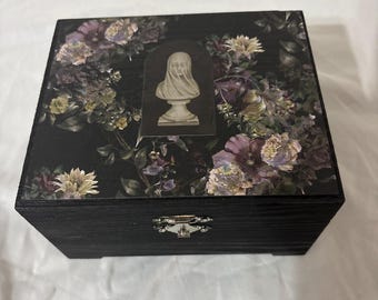 Victorian Garden Gothic Jewelry Crystal Storage Stash Box