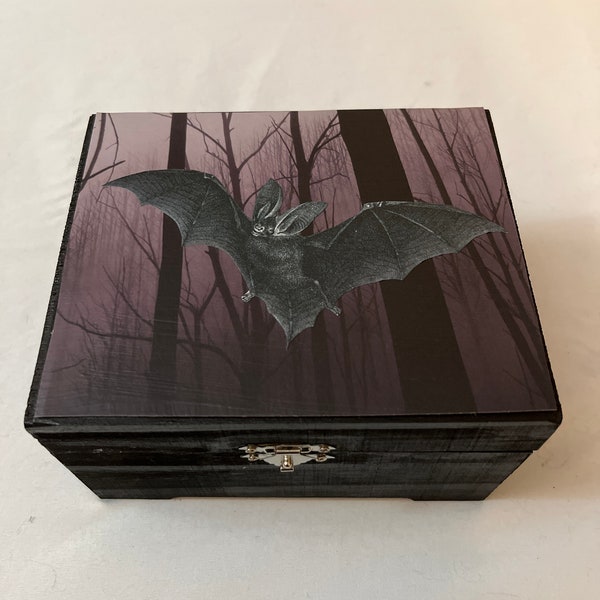 Haunted Woods Bat Keepsake Box