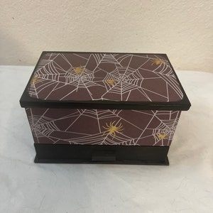 Golden Spiders Gothic Jewelry Box
