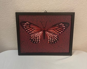 Red Butterfly Hanging Wall Decor Gothic Woodland Home Decor