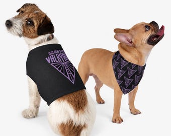 Golden State Valkyries Dog Shirt or Bandana | Valks Pet Gear | Basketball Dog Outfit | Purple & Black Pet Accessories
