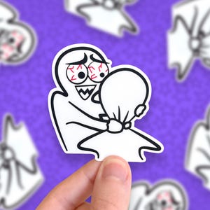 Strangling Reaction Image Meme Sticker | Funny Cursed Meme Sticker