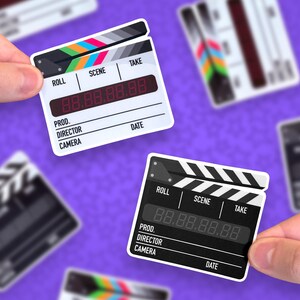 Film Slate Sticker | Gifts for Filmmakers, Movie Clapperboard Sticker