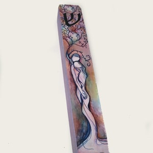 Wood Mezuzah Case, Mezuzah Wedding Gift for Jewish Couple, Jewish Engagement Gift, Hanukkah Gift, Anniversary Gift, Love Tree, Tree of Life