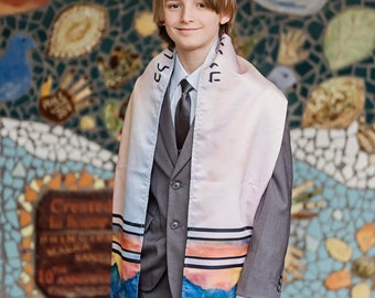 Mountain Tallit Prayer Shawl, Jewish Prayer Shawl, Tallis, Bat Mitzvah Gift, Bar Mitzvah Gift, Tallit for Women, Tallit for Boys