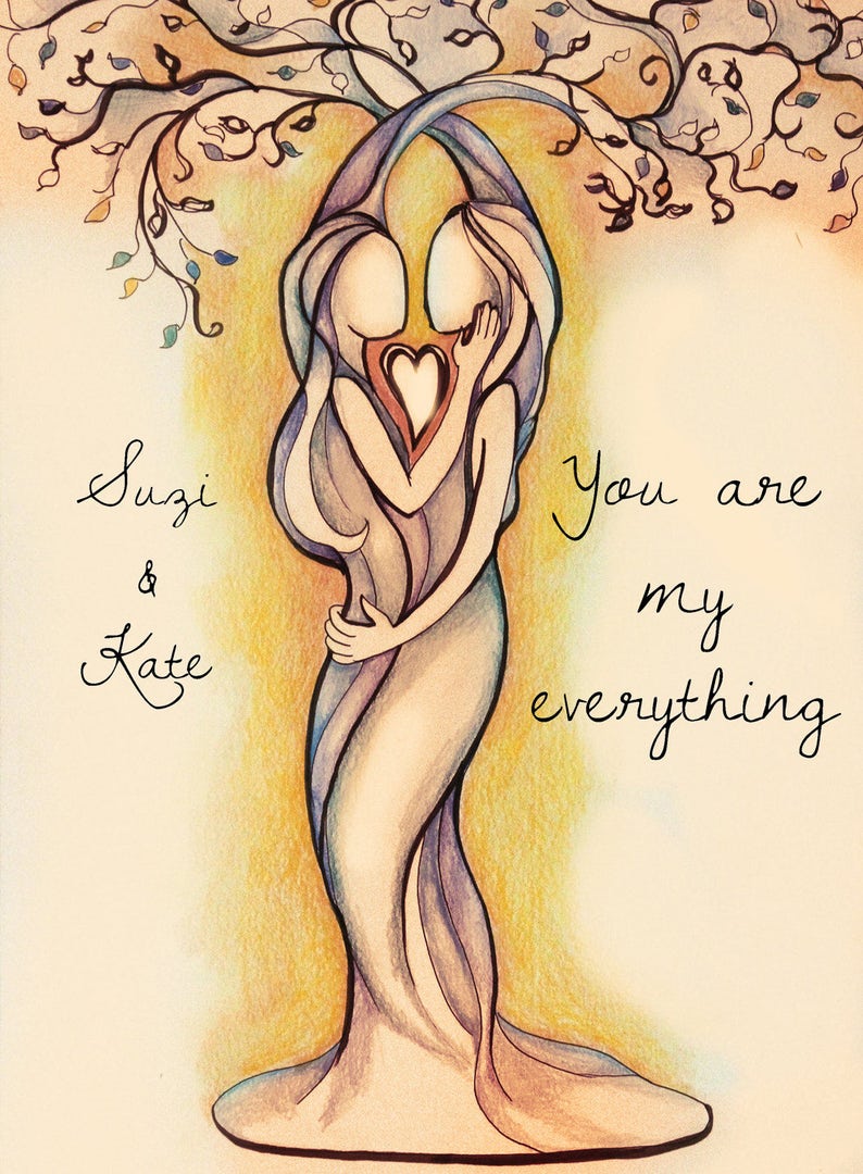 Gift for Gay Couple Wall Art Gay Valentines Gift Valentines Etsy