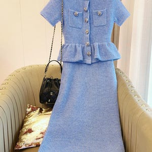 Periwinkle Wedding Guest Dress - Etsy
