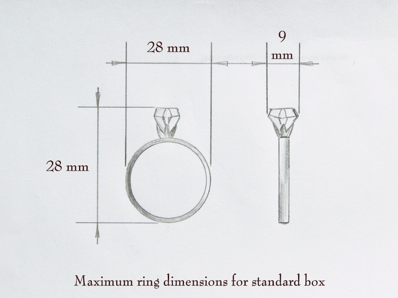 Unique slim engagement ring box, small wooden proposal ring box, pocket size ring holder by Woodstorming image 8