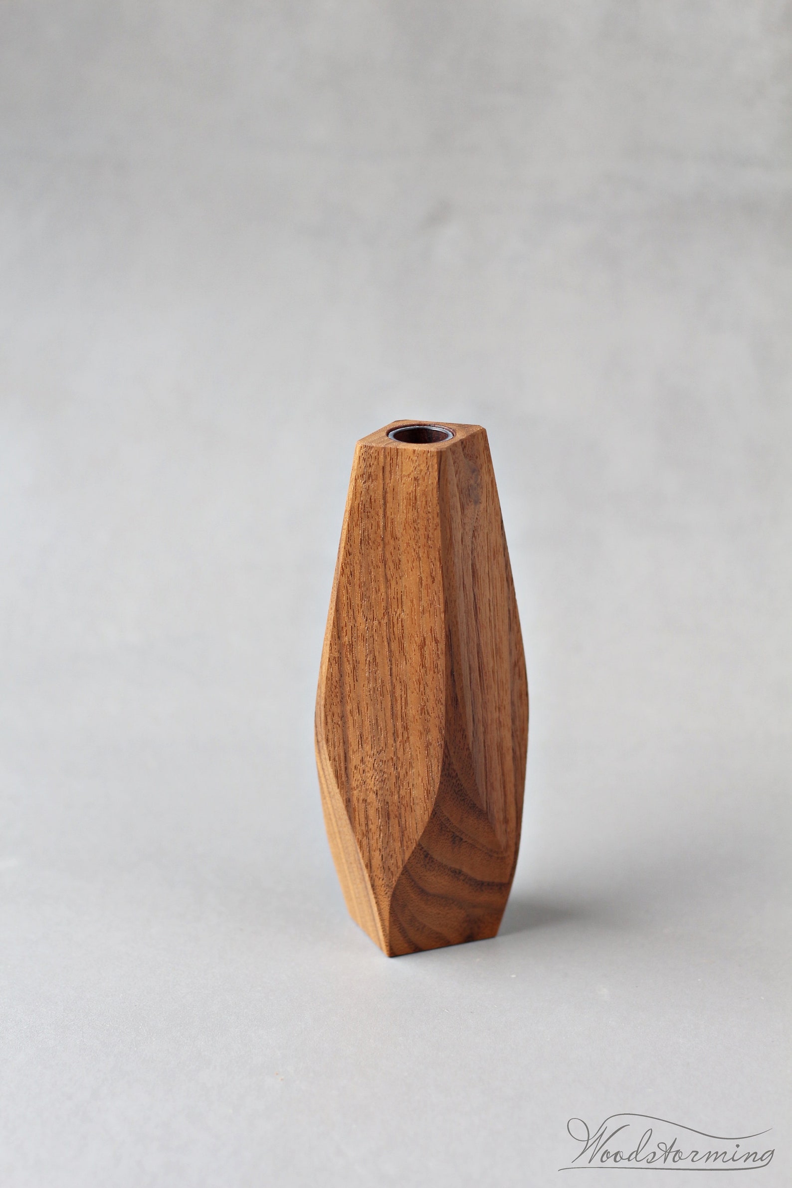 Wavy wood vase minimalist flower vase bud vase Etsy