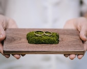 Ring bearer box - ring bearer pillow - wooden wedding ring holder - rustic ring box
