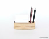 Home office organizer - desk organizer - small wood desk storage - MADE TO ORDER