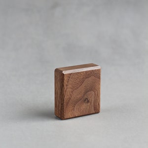 Engagement ring box, slim ring box, small wood ring case, ring display box by Woodstorming image 4