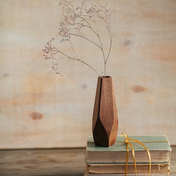 Wood Bud Vase Etsy