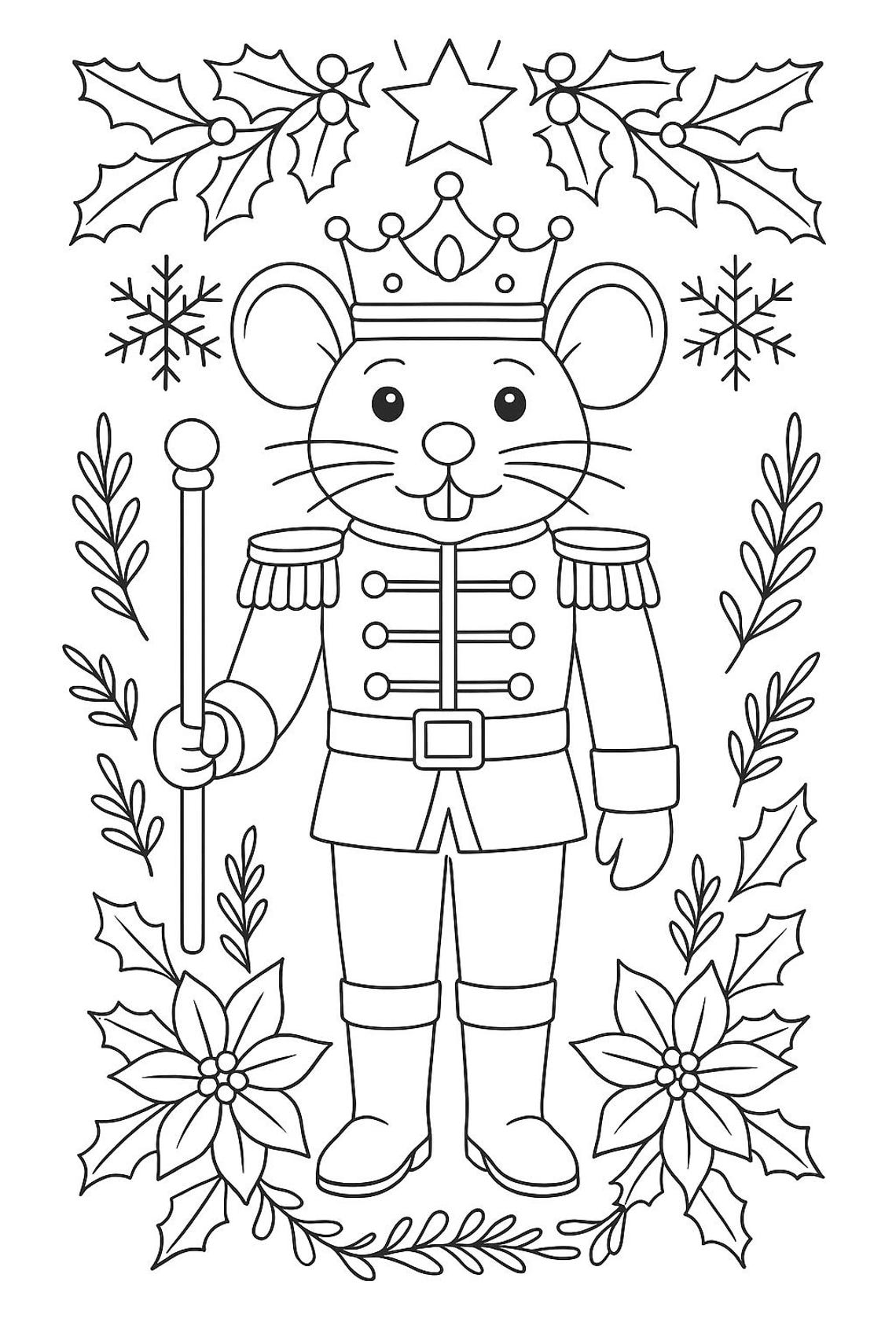 Nutcracker and Mouse King Printable Coloring Pages Two (2) Pages - Etsy