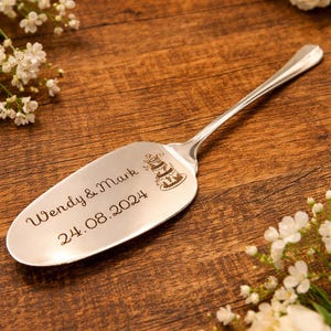 Paletta per torta personalizzata BK | Regalo di nozze inciso | Regalo di anniversario unico per la coppia