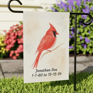 Bandeira personalizada do Jardim Memorial do Cardeal: presente de condolências e lembrança