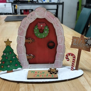 Set of 2 Christmas Fairy Doors; Craft; Family; Kids