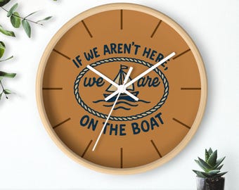 Nautical Wall Clock Coastal Marine Decor Silent Quartz Timepiece Beach House Gift Ocean Inspired Home Accent