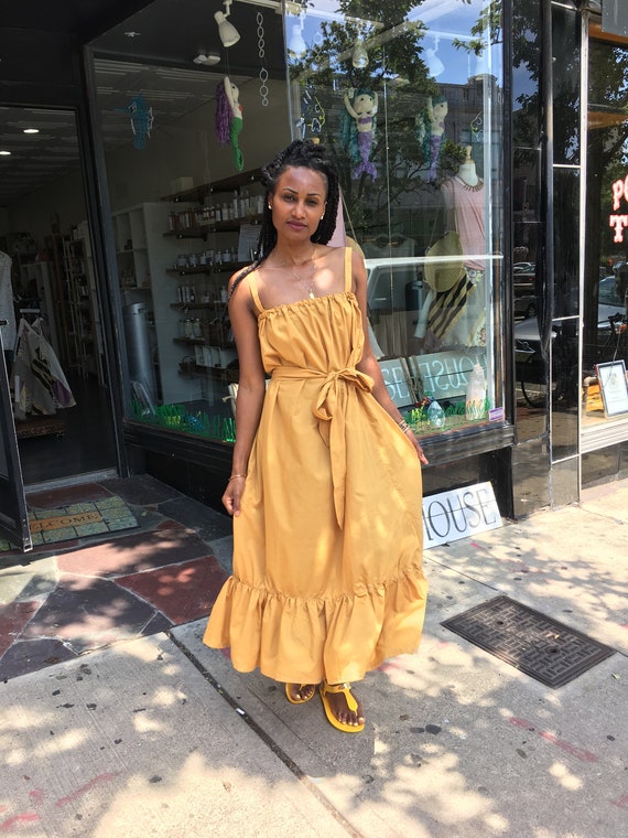 Tiered hem maxi dress cheap