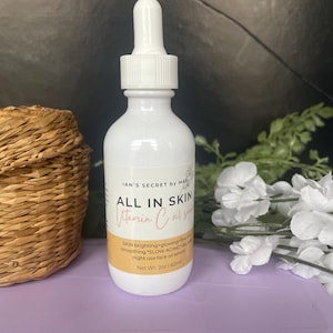 All In Skin fine line smoothing SLOW AGING oil based VITAMIN C face serum glowing skin day and night-time use healthy skincare routine