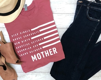 Motherhood United crewneck relax fit short sleeve t-shirt Mother’s Day mom shirts baby shower gift non birthing mothers all types of moms