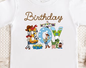 Toy Story Birthday Boys Sweatshirt, Disney Toy Story Toddler Shirt, Boys Birthday Shirt, Disney Family Baby Bodysuit, Birthday Gift For Kids