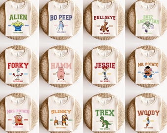 Retro Toy Story Shirt, Matching Family Disney Shirts, Disney Group Shirts, Toy Story Birthday Shirts, Woody Buzz Jessie Alien