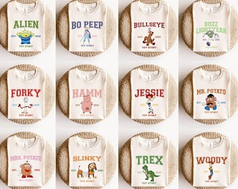 Retro Toy Story Shirt, Matching Family Disney Shirts, Disney Group Shirts, Toy Story Birthday Shirts, Woody Buzz Jessie Alien