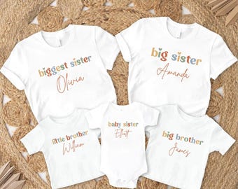 Custom Matching Sibling Shirts, Pregnancy Announcement, Big Sis Lil Bro Outfit