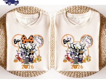 Custom Mickey And Friends Halloween Shirt, Custom Disney Family Matching Shirts, Disneyland Halloween Shirt, Disney Halloween Family Shirt