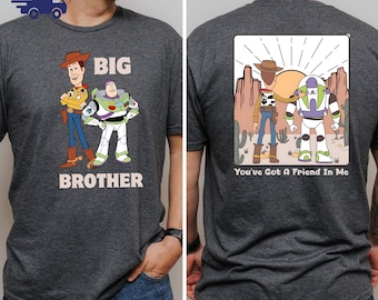 Toy Story Brothers Shirt, Disney Big and Little Bro Matching Tee, Woody Buzz Lightyear Family Sweatshirt, Toy Story Siblings Gift