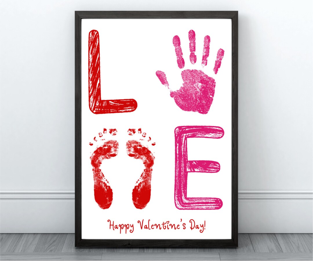 Valentines Day Handprint Craft for Toddlers, Personalized Kids Keepsake ...