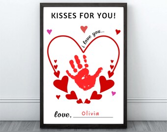 Valentine’s Day Handprint Art for Kids – Toddler & Preschool Keepsake ...