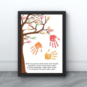 Fall Handprint Tree Craft: Autumn Keepsake Art (Printable Download)