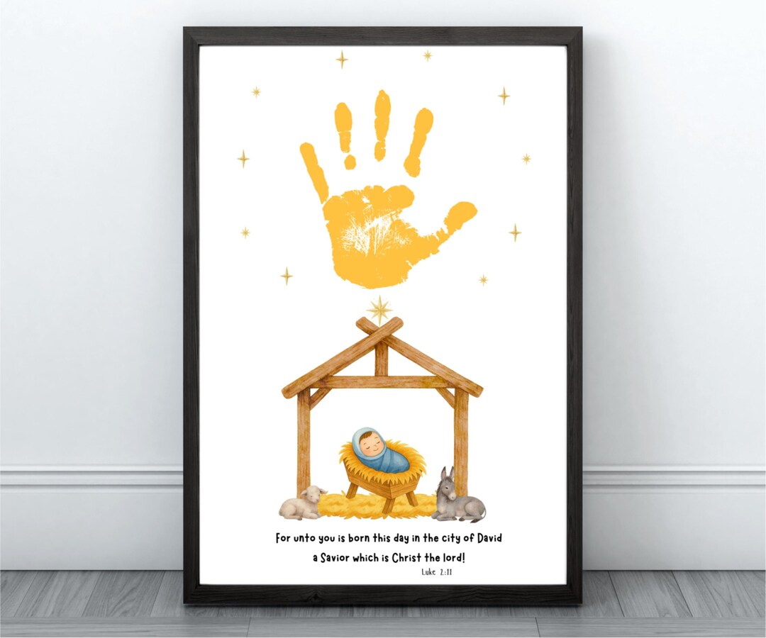 Nativity Handprint Craft: Christmas Keepsake Art (digital Download) - Etsy