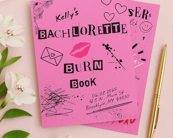Bachelorette Burn Book Invitation Template