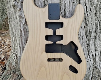 Handmade Ash Stratocaster Guitar Body, Custom Electric DIY Project