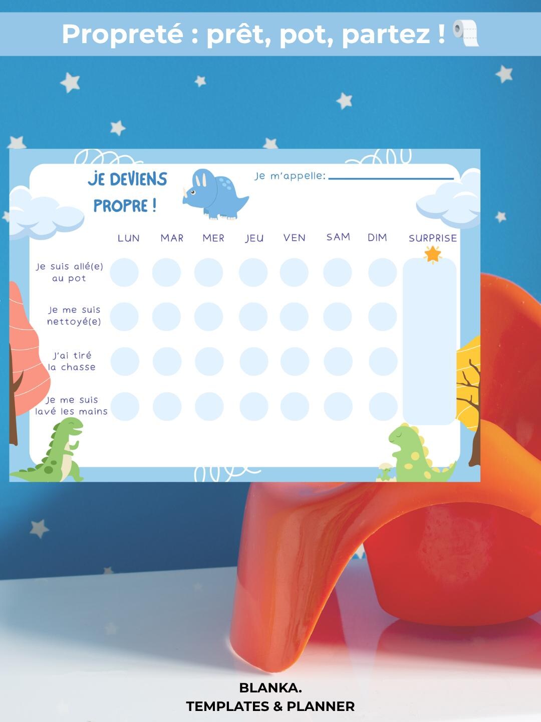 Playful Potty Training Chart to Print – PDF for Potty Training (week ...